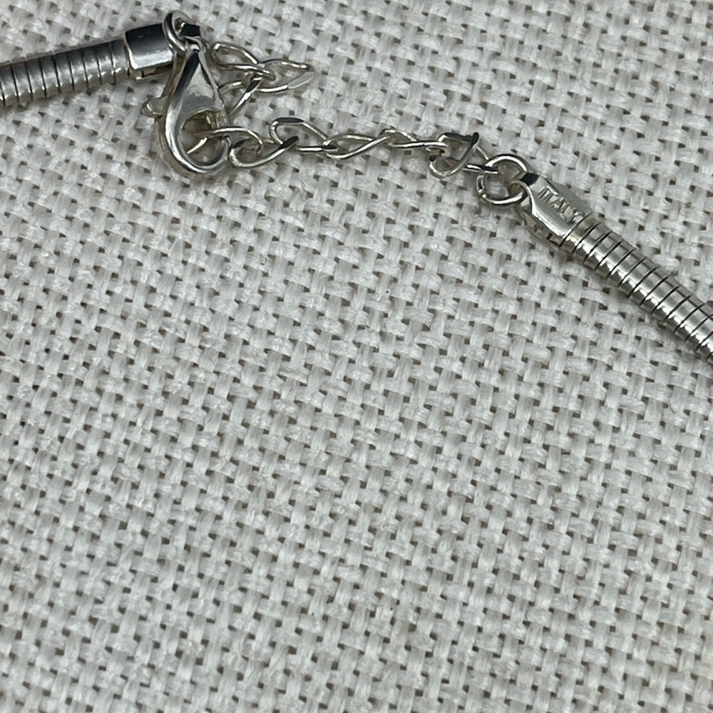 Vintage Milor Italy 925 Sterling Silver Omega Choker Necklace 16-18” Adjustable - Picture 11 of 17